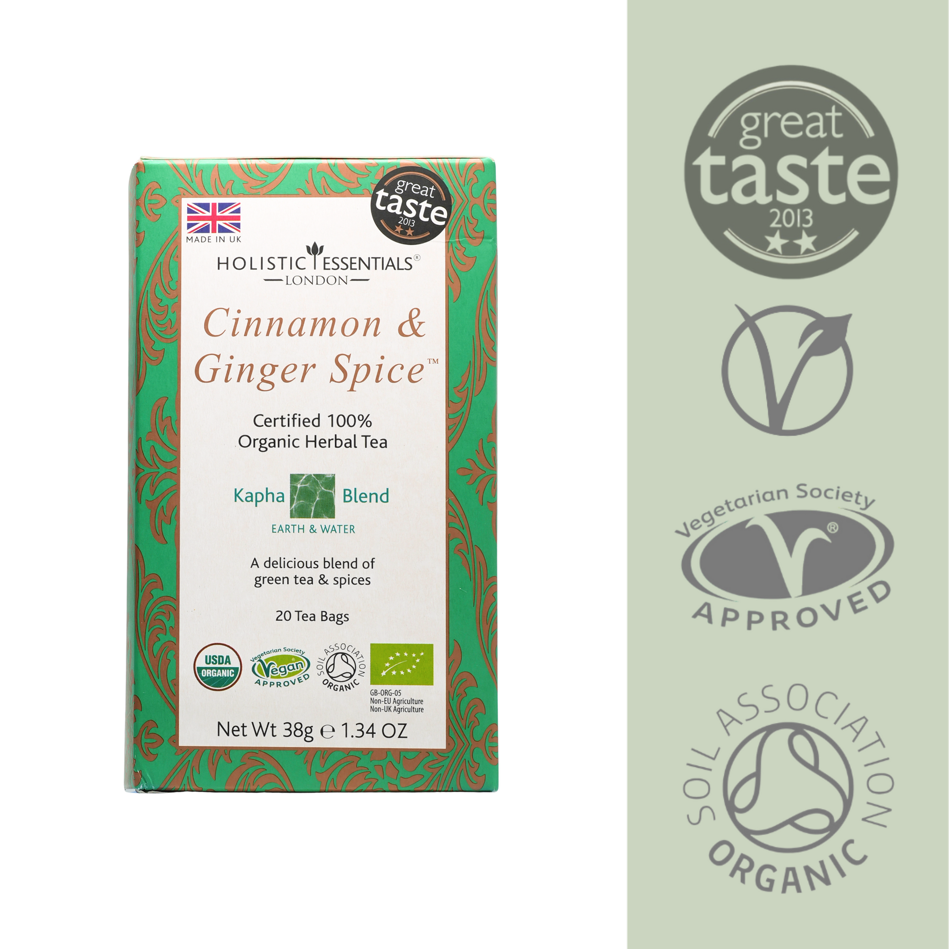 Cinnamon & Ginger Spice - Ayurvedic Herbal Tea | Holistic Essentials
