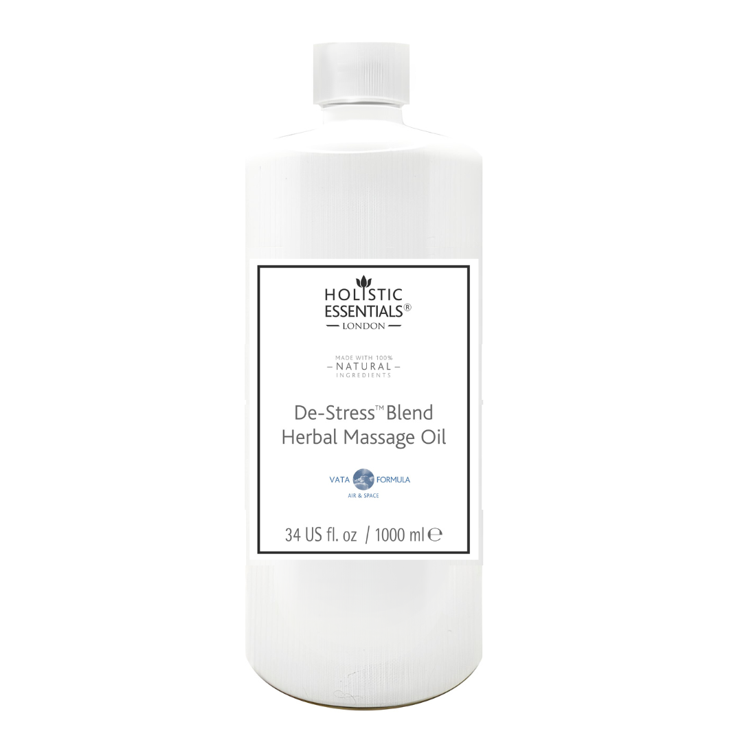 De-Stress Blend Herbal Massage Oil 1L - Vata Formula | Holistic Essentials