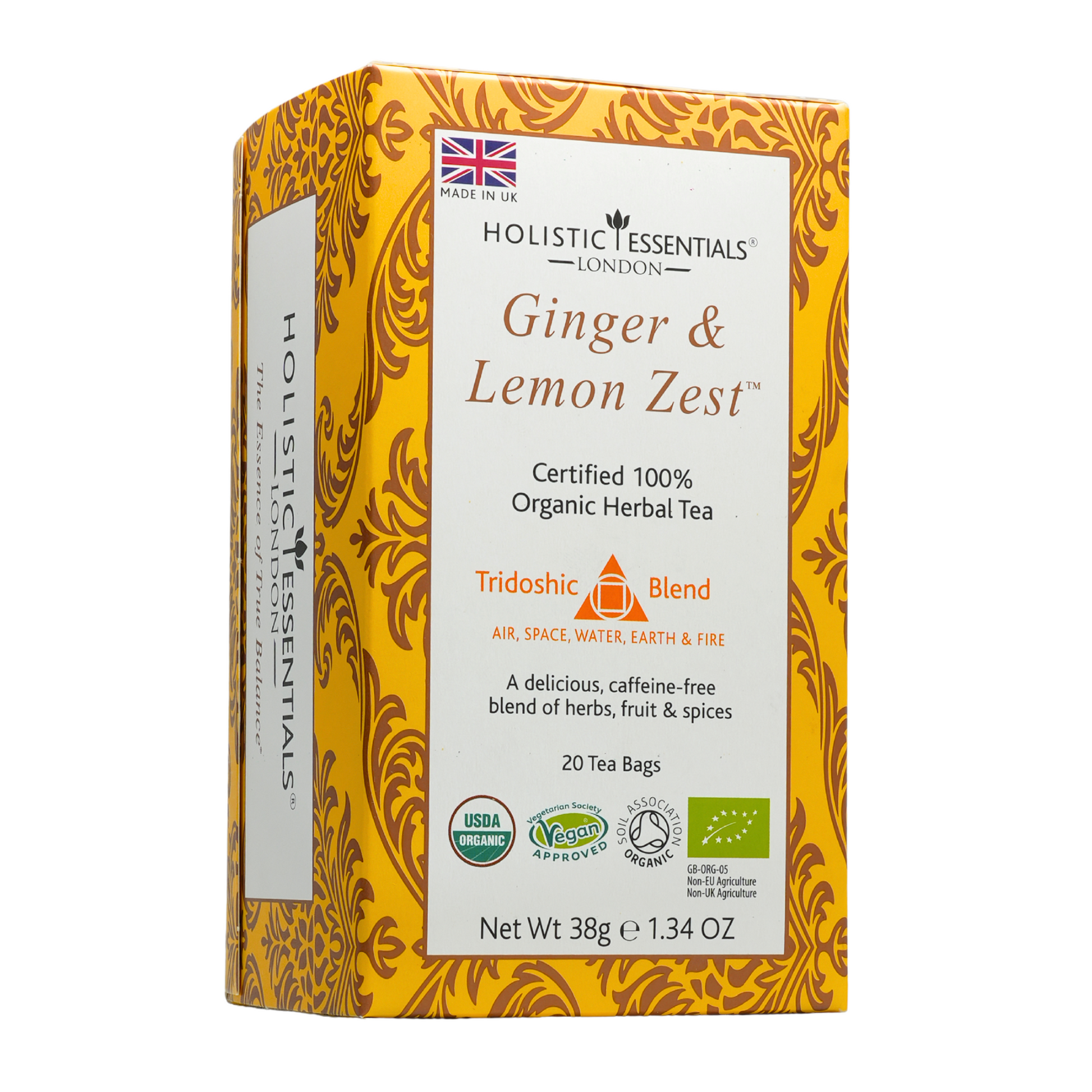 Ginger & Lemon Zest - Ayurvedic Herbal Tea | Holistic Essentials