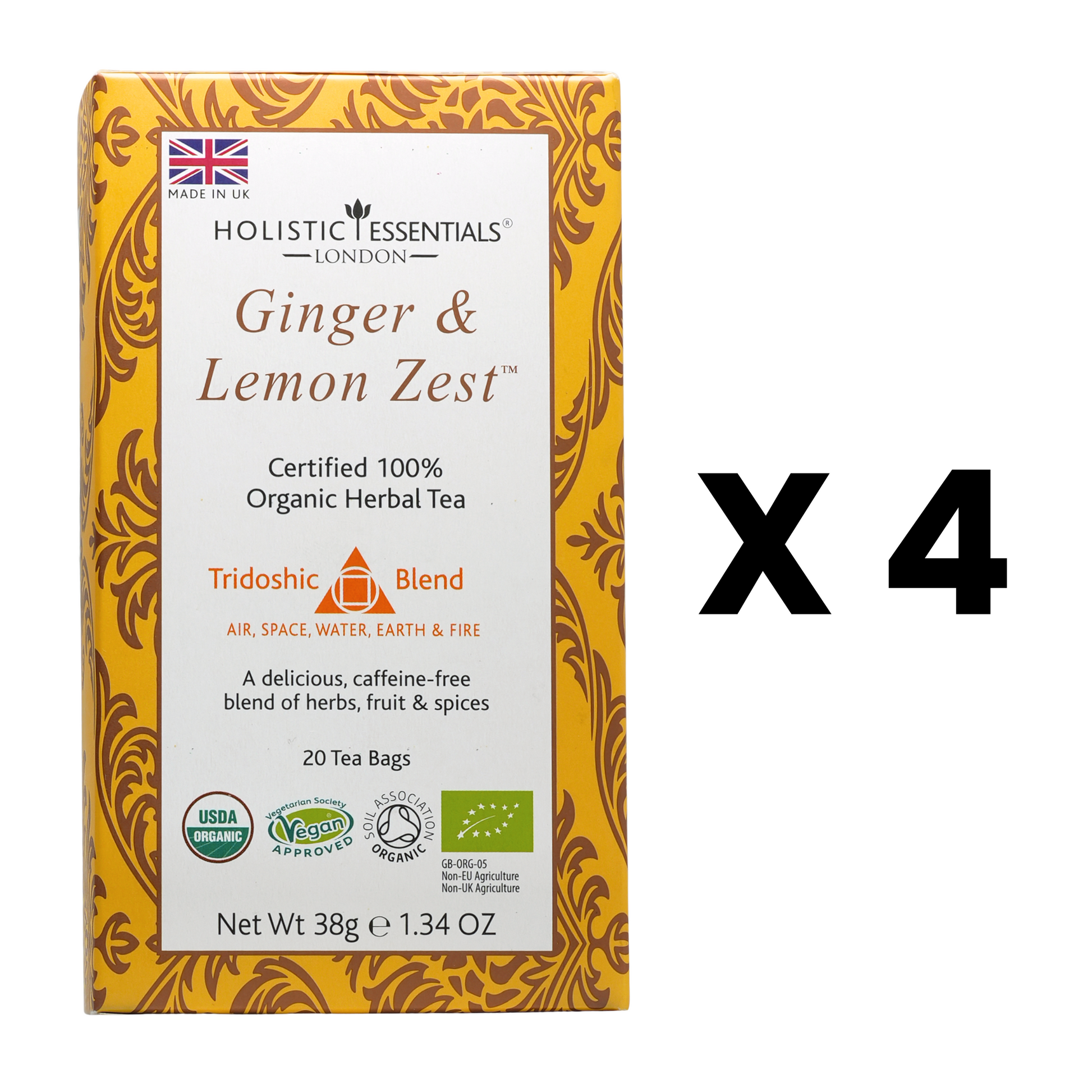 Ginger & Lemon Zest - Ayurvedic Herbal Tea | Holistic Essentials