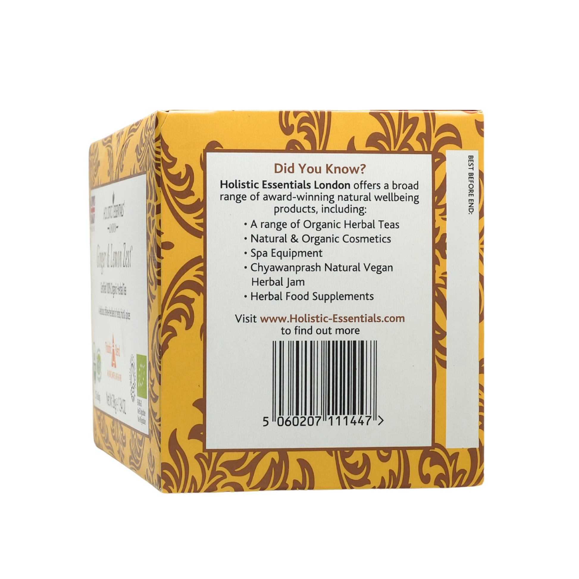 Ginger & Lemon Zest - Ayurvedic Herbal Tea | Holistic Essentials