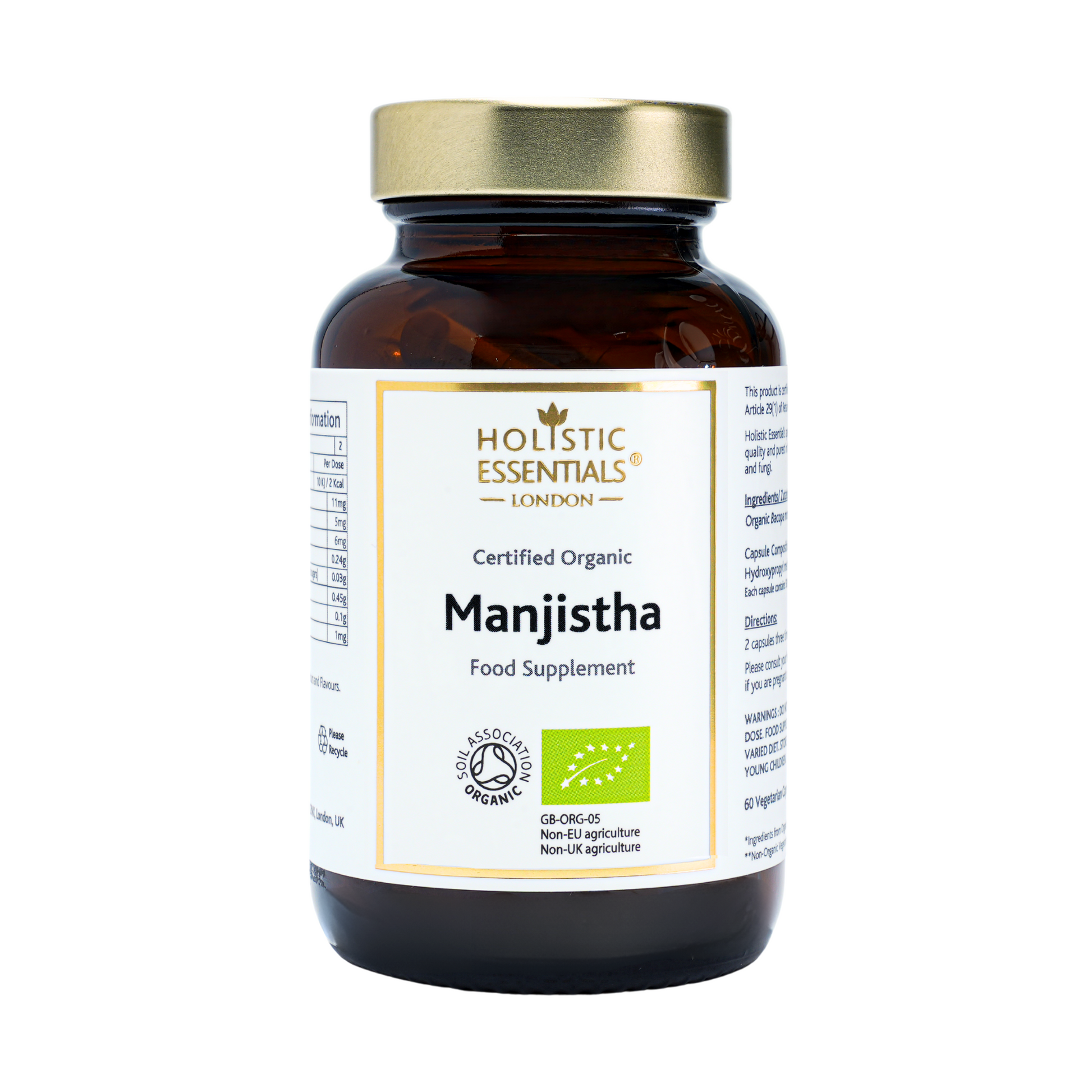Certified Organic Manjistha Capsules | Holistic Essentials