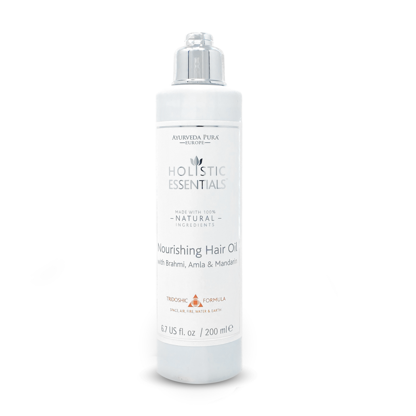 Nourishing Hair Oil with Brahmi, Amla & Mandarin 200ml | Holistic Essentials