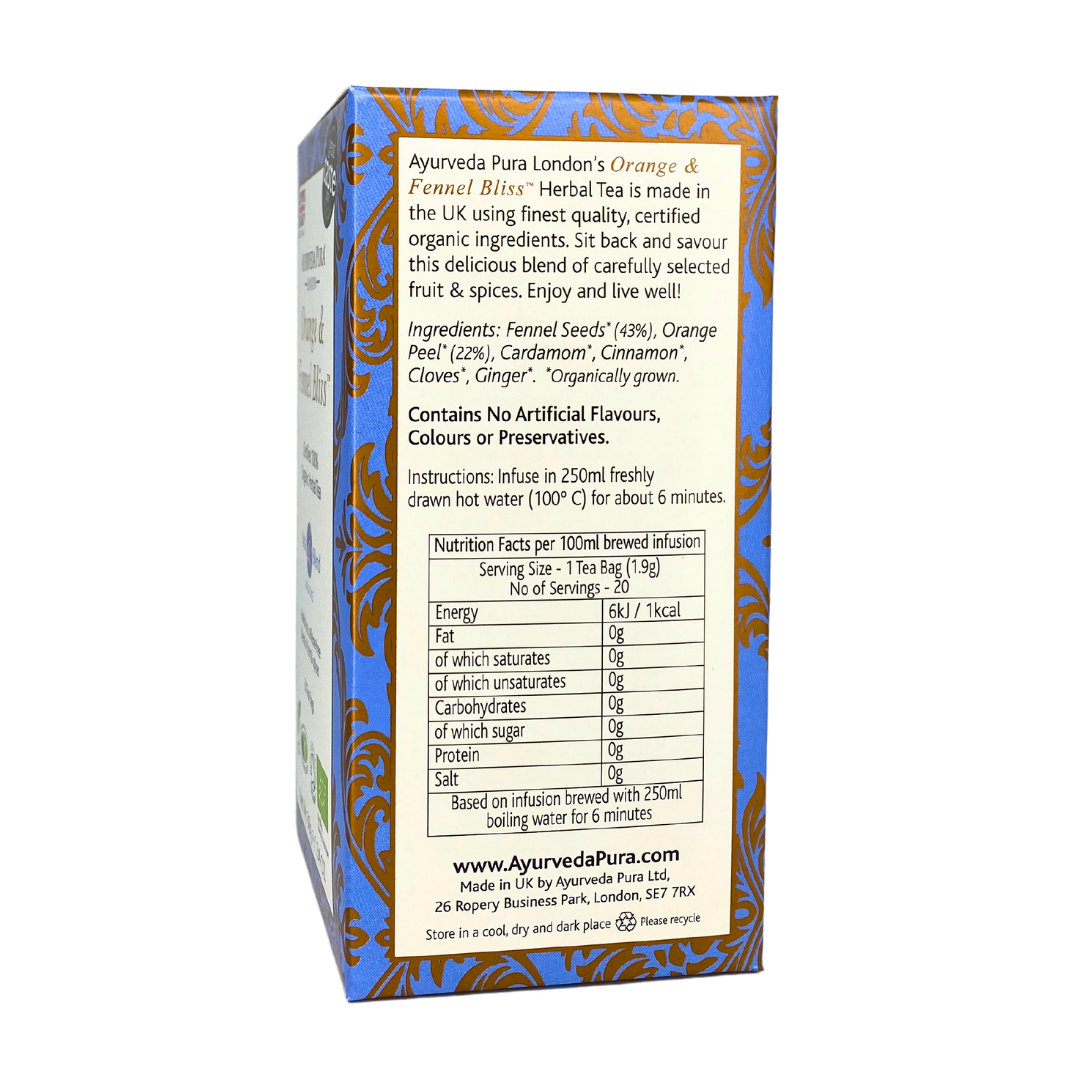 Orange & Fennel Bliss™ - Organic Herbal Tea - Vata Blend