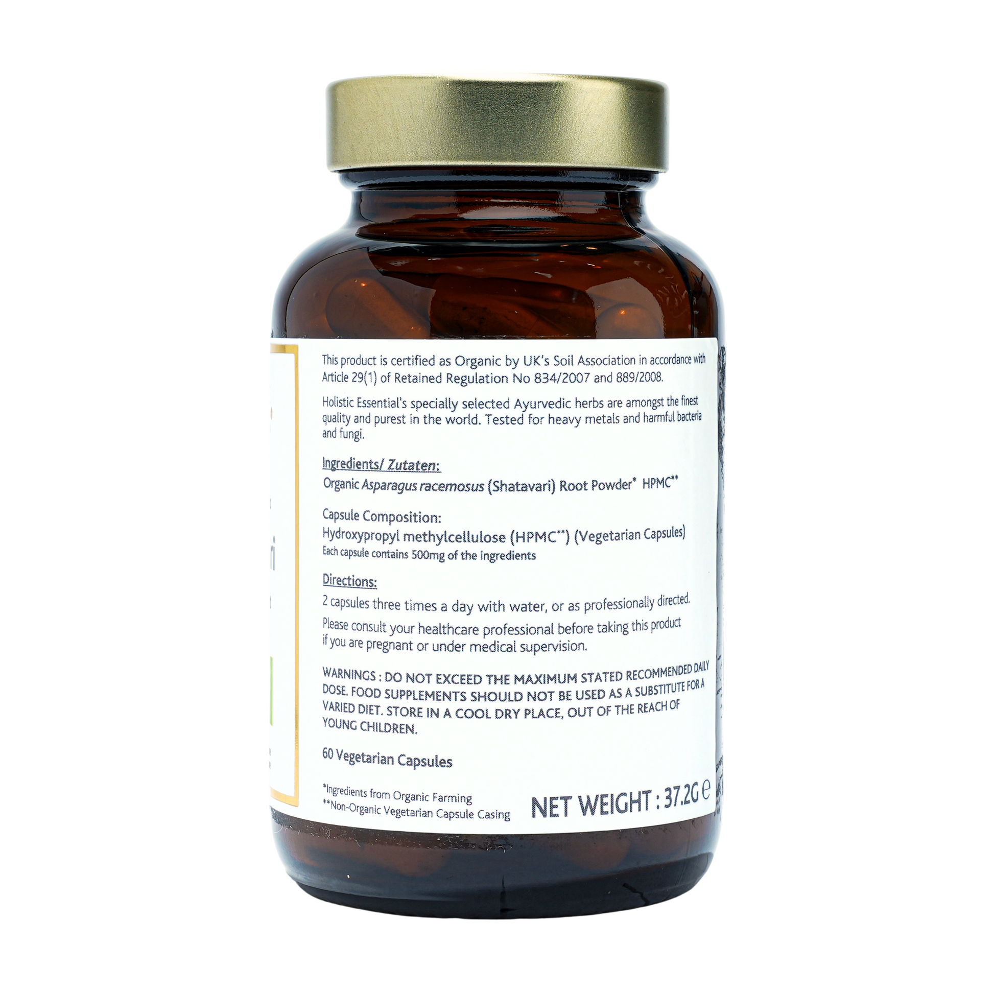 Organic Shatavari Capsules | Holistic Essentials