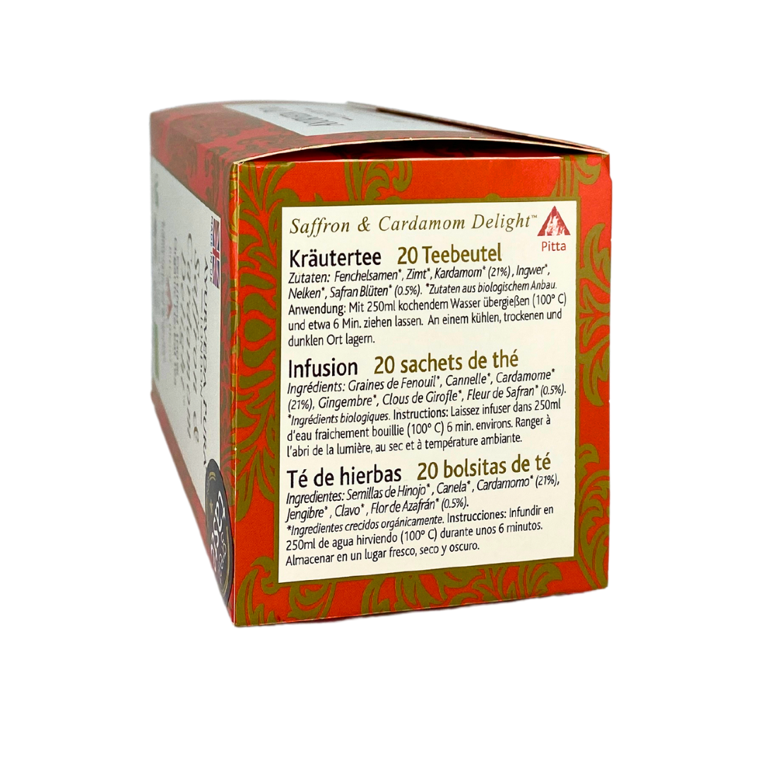 Saffron & Cardamom Delight™ Organic Herbal Tea - Pitta Blend