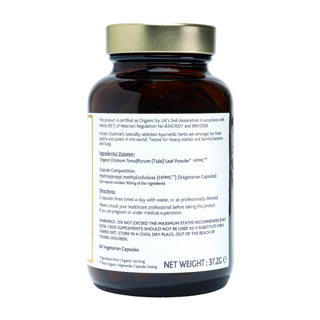 Certified Organic Tulsi Capsules | Holistic Essentials