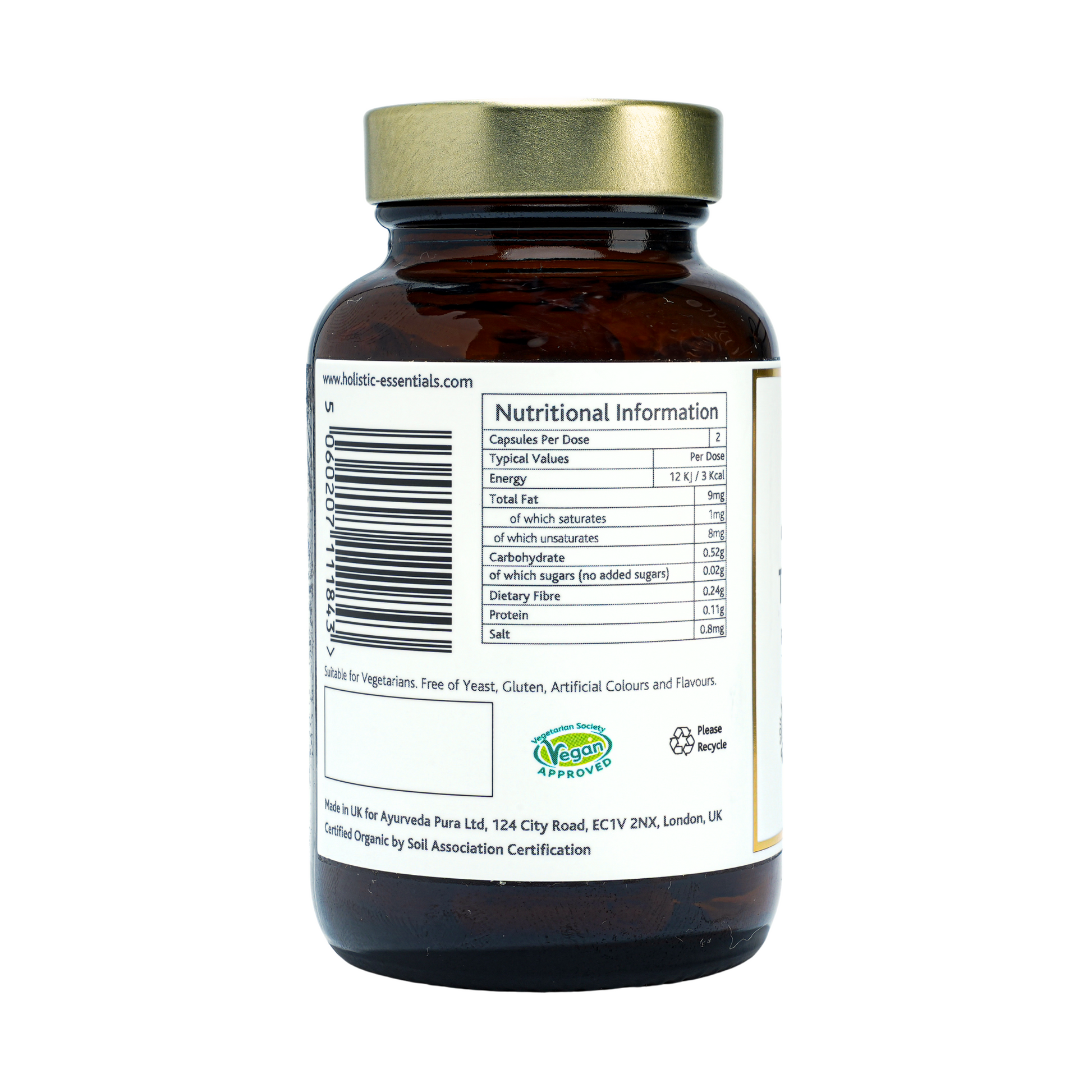 Organic Turmeric Capsules | Holistic Essentials