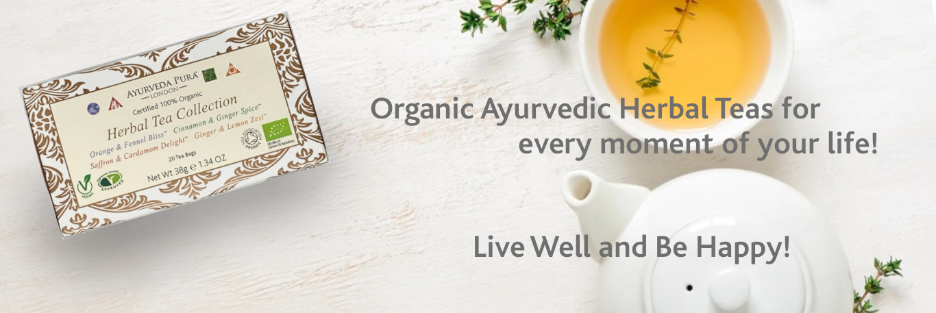Organic Ayurvedic Herbal Teas Banner | Holistic Essentials