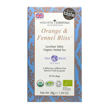 Orange & Fennel Bliss™ - Organic Herbal Tea - Vata Blend