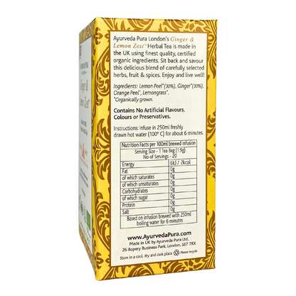 Ginger & Lemon Zest - Herbal Tea | Holistic Essentials