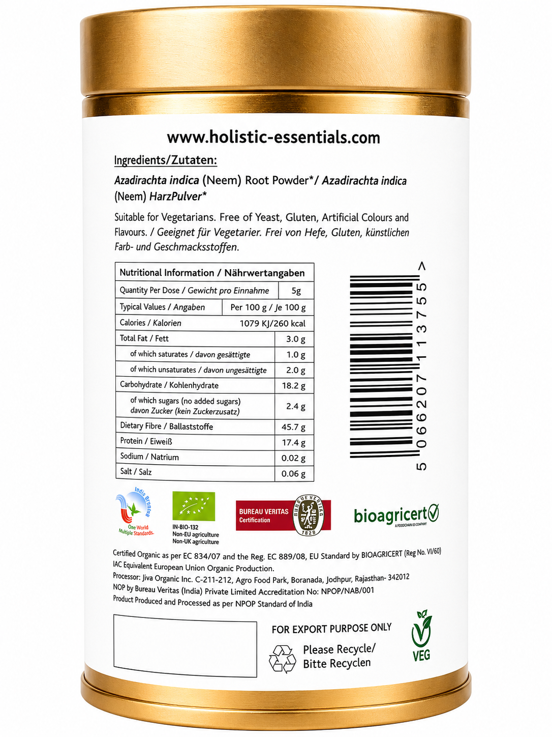 Organic Neem Powder (500g)