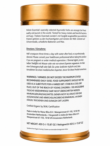 Organic Ashwagandha Powder 450g | Holistic Essentials - Directions