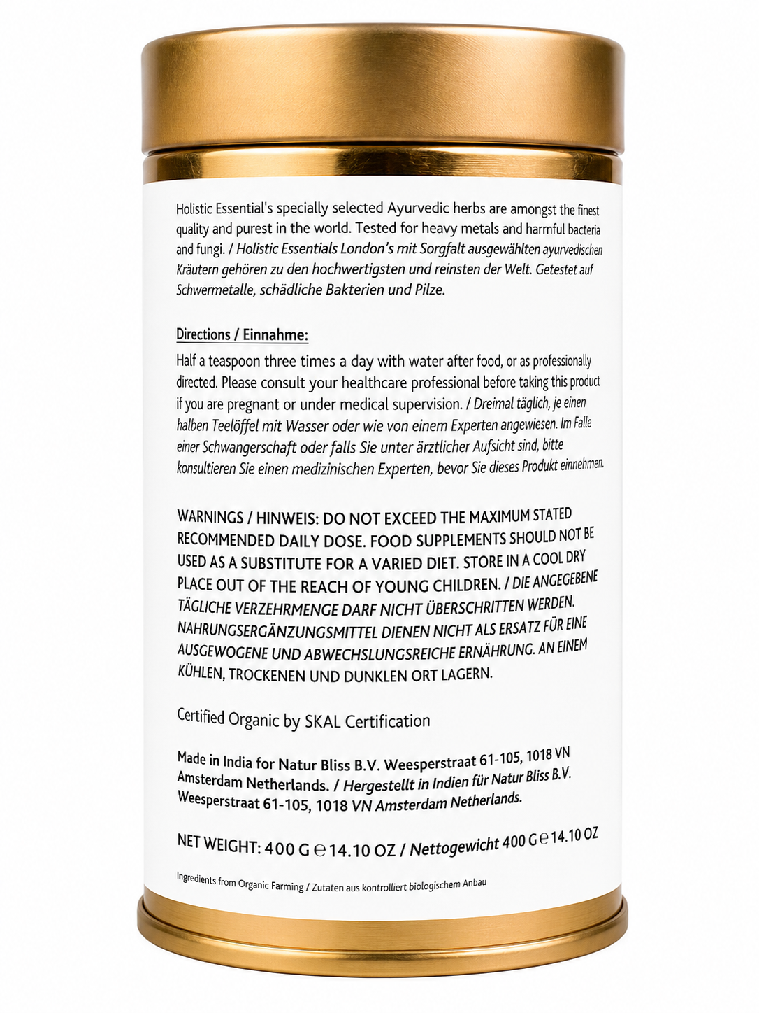 Organic Brahmi Powder - 400g - Pure & Natural | Holistic Essentials - Directions