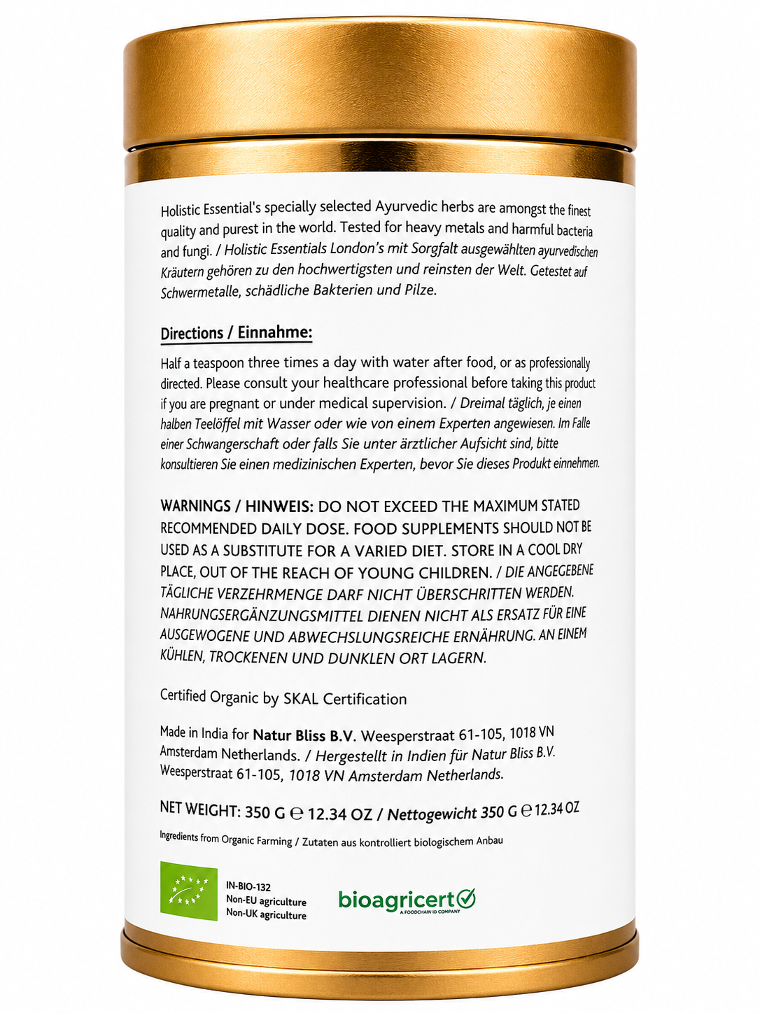 Pure & Natural Tulsi Powder -350G | Holistic Essentials - Directions