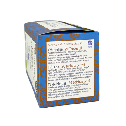 Orange & Fennel Bliss™ - Organic Herbal Tea - Vata Blend