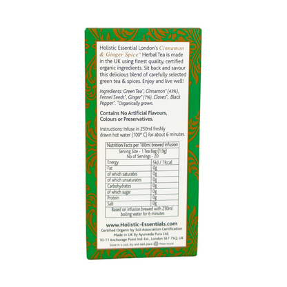 Cinnamon & Ginger™ - Organic Herbal Tea - Kapha Blend